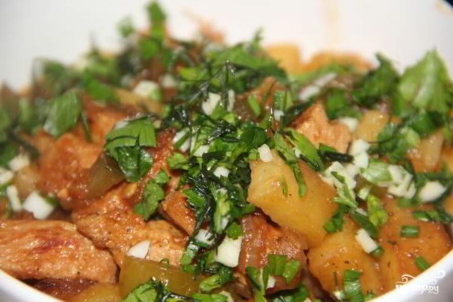 Рецепт азу по-татарски со свининой