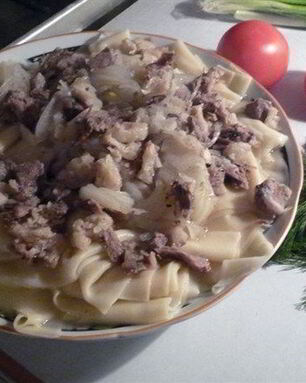 Бешбармак с бараниной