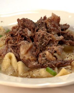 Бешбармак с кисломолочным продуктом