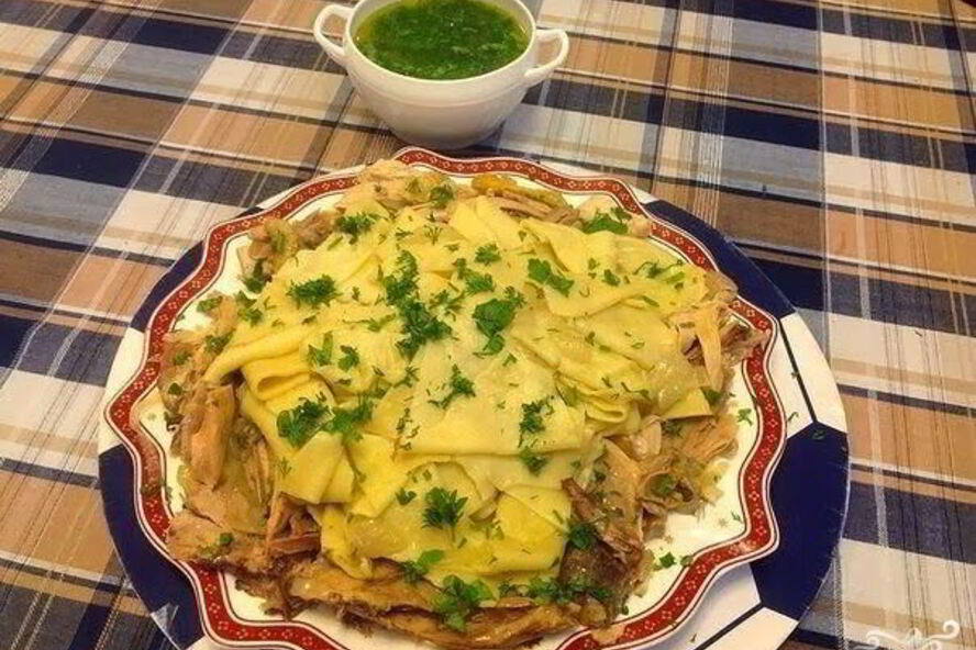 Рецепт бешбармака с курицей