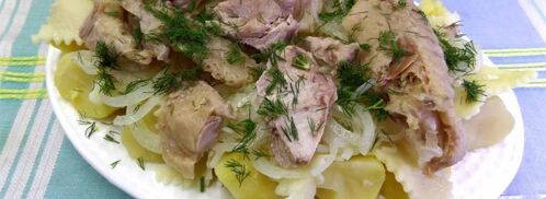 бешбармак с мясом индейки по-русски. Шаг 11