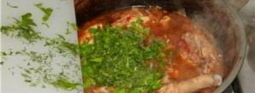 чахохбили из курицы с картошкой. Шаг 8