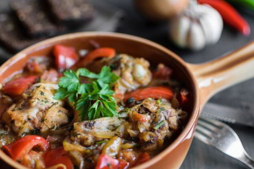 Рецепт чахохбили из курицы с яйцами