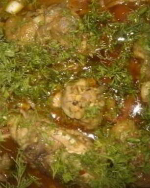 Чахохбили с грецким орехом