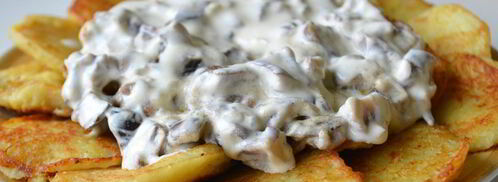 драники из картошки с грибным соусом. Шаг 16