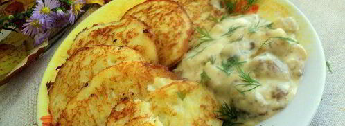 драники с грибным соусом. Шаг 8