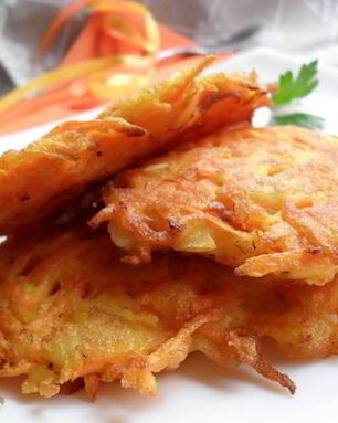 Драники с ветчиной и сыром