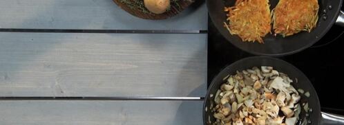 картофельные драники с грибами. Шаг 3