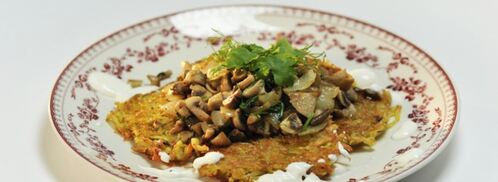 картофельные драники с грибами. Шаг 5