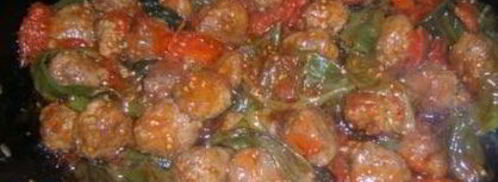 фрикадельки с зелеными перчиками. Шаг 7