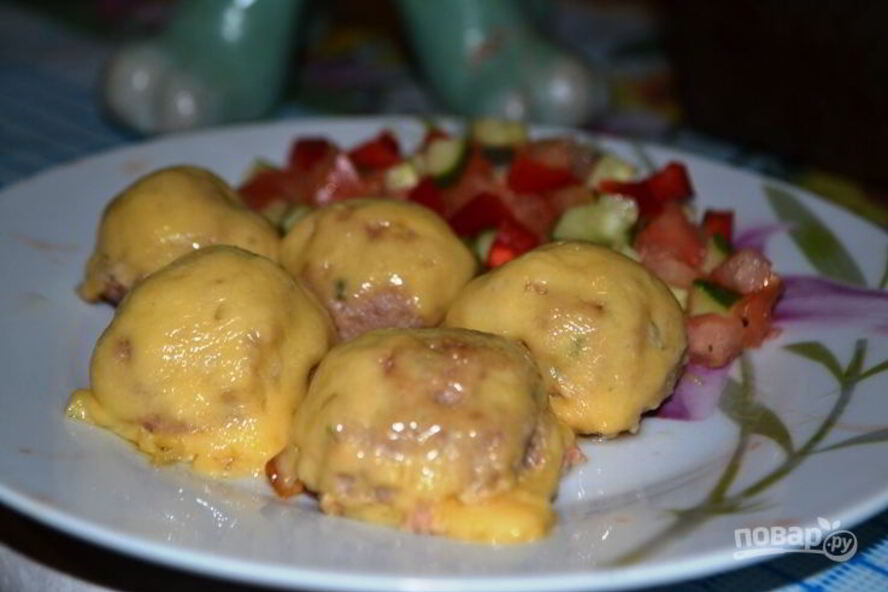 Рецепт фрикаделек в сырной шубке