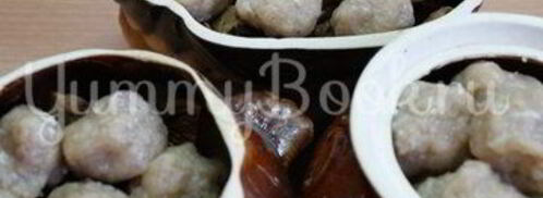 картофель с грибами и фрикадельками в горшочках. Шаг 8