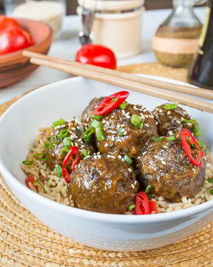 Корейские фрикадельки в кисло-сладком соусе