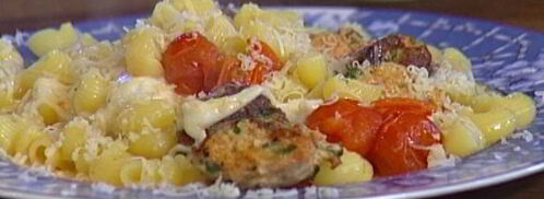 макароны с фрикадельками и моцареллой. Шаг 11