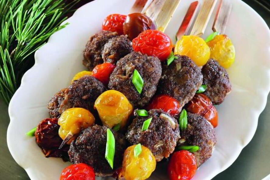 Рецепт шашлычков с фрикадельками в соусе терияки
