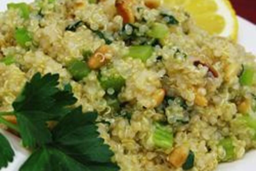 Рецепт гарнира из кинвы с сельдереем