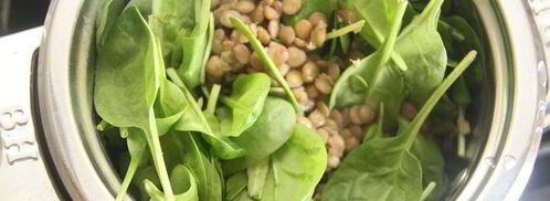 чечевица со свеклой и шпинатом. Шаг 9