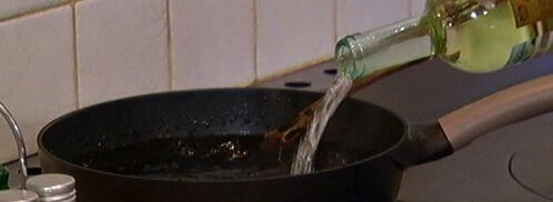 черный рис с кальмарами и морскими гребешками. Шаг 8