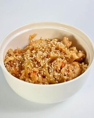 Чесночный рис с курицей