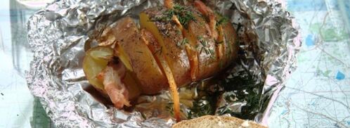 картофель с беконом в фольге. Шаг 5