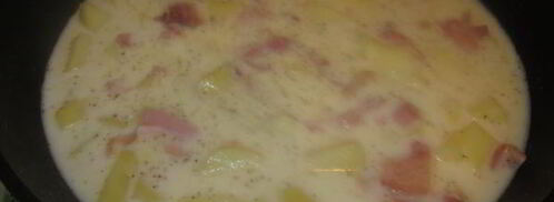 картофель с беконом в сливочном соусе. Шаг 5