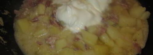 картофель с беконом в сливочном соусе. Шаг 6