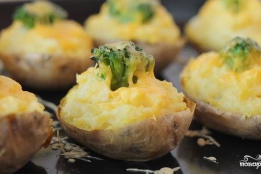 Рецепт картофеля с брокколи в духовке