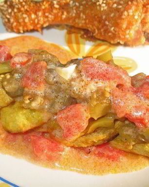 Картофель с овощами