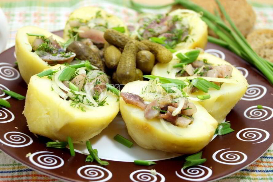 Рецепт картофеля с селедкой
