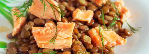 острая чечевица с лососем. Шаг 9