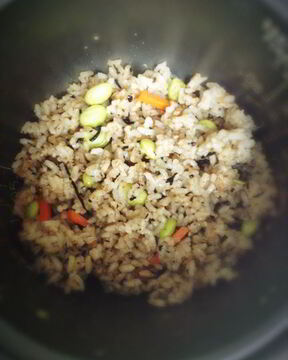 Рис с грибами шиитаке в мультиварке