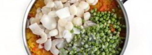 рис с морепродуктами и овощами. Шаг 7