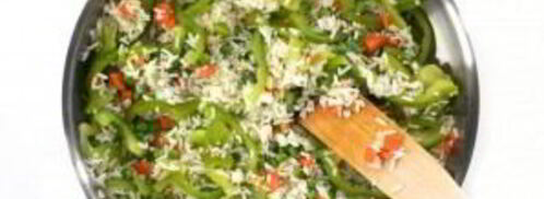 рис с овощами на сковороде. Шаг 5