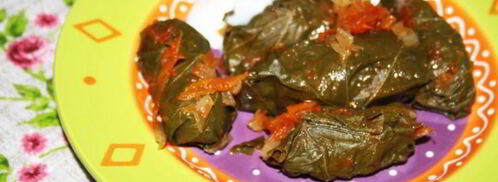 долма из маринованых виноградных листьев с говядиной. Шаг 10