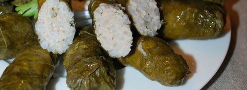 долма с чесночным соусом и кинзой. Шаг 12