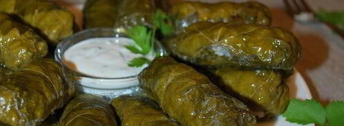 долма с чесночным соусом и кинзой. Шаг 11