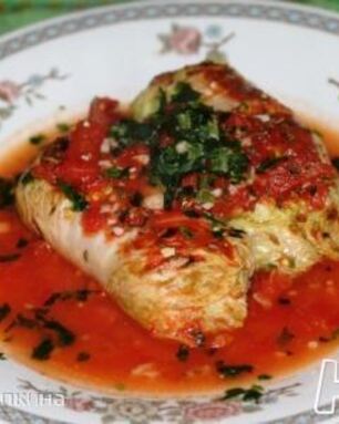 Голубцы из пекинской капусты с отварным мясом