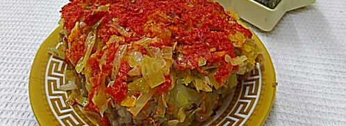 ленивые голубцы с болгарским перцем. Шаг 15