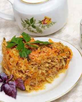 Ленивые голубцы слоями в мультиварке