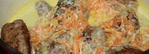 ленивые голубцы томленые в сметане в чугунке. Шаг 10