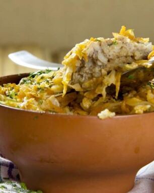 Слоеные ленивые голубцы