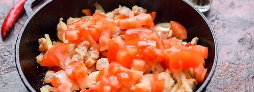 гречневая лапша с курицей и овощами. Шаг 5