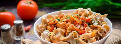 гречневая лапша с курицей и овощами. Шаг 8