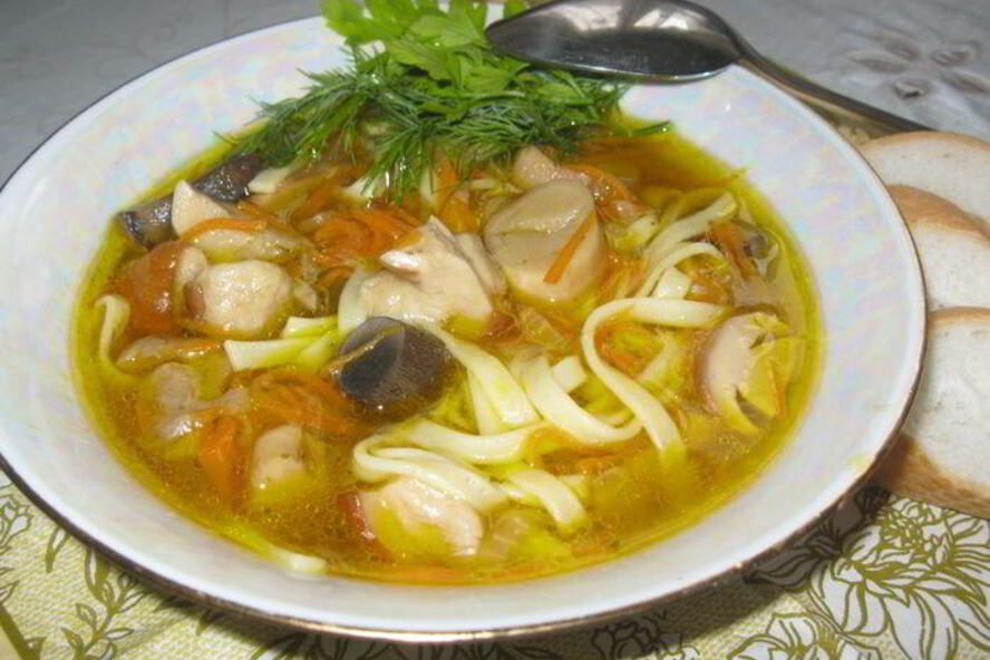 Рецепт грибной лапши