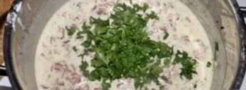 фаршированные шампиньоны в сметане. Шаг 9