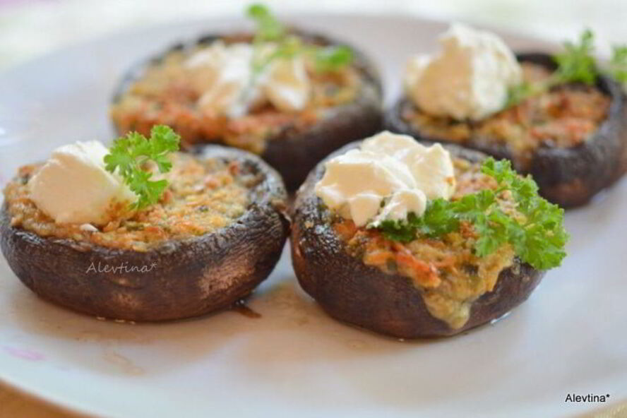 Рецепт грибов с начинкой
