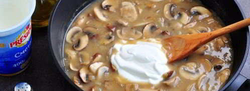 грибы в сметанном соусе. Шаг 10