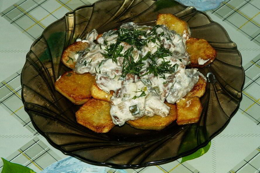 Рецепт подосиновиков, тушеных в сметане