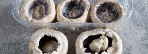 шампиньоны, фаршированные креветками. Шаг 4