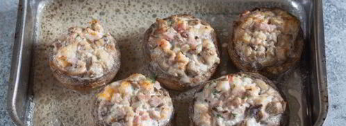 шампиньоны, фаршированные креветками. Шаг 8